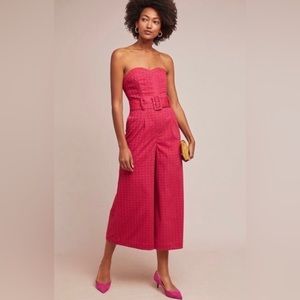 Anthropologie Haley Strapless Jumpsuit/Romper